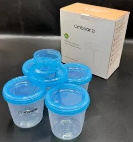 [ZRM-0703-Z] Breast Milk Storage Cups Cmbear Portable & Multifunctional (Set Of 4 Cups)