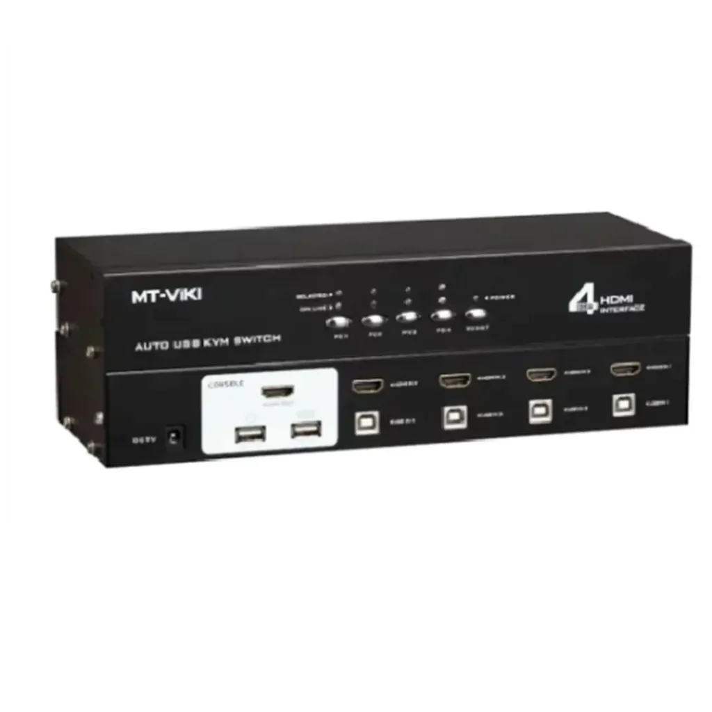 4X1,Usb2.0,Hotkey Switch With 4 Usb & Hdmi Kvm Cables 1.5M, Works Like 4 Port
